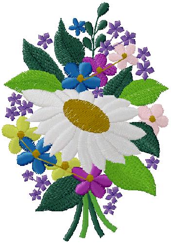 floral machine embroidery design