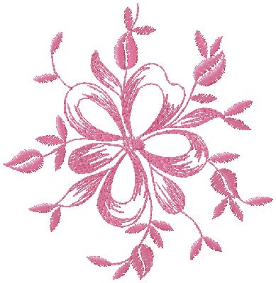 floral machine embroidery design