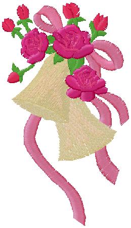 bells machine embroidery design