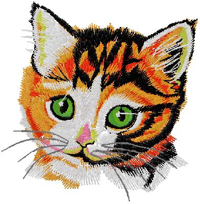 cat machine embroidery design