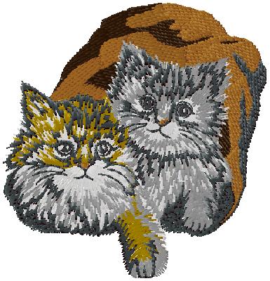 cute cats machine embroidery design