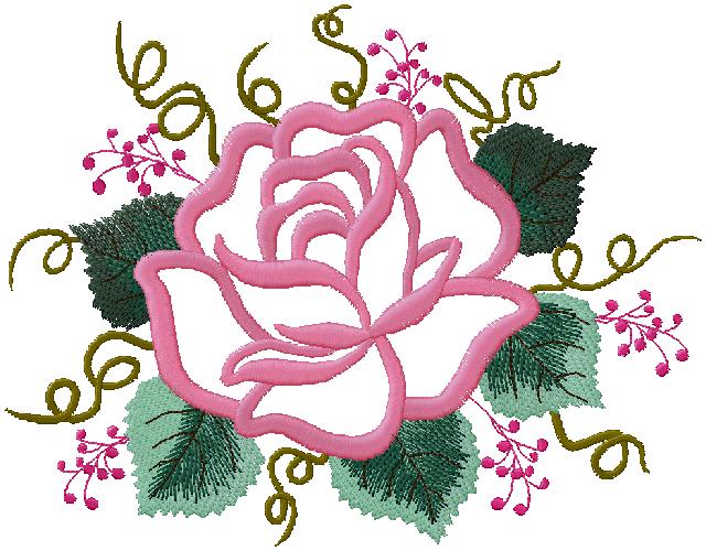 flower machine embroidery design