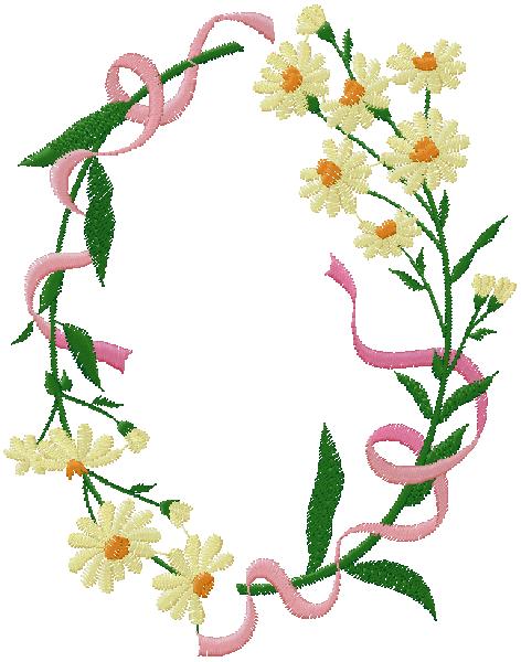 floral border embroidery design