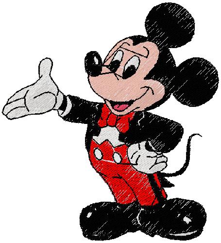 Mickey embroidery design