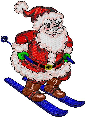 Santa machine embroidery design