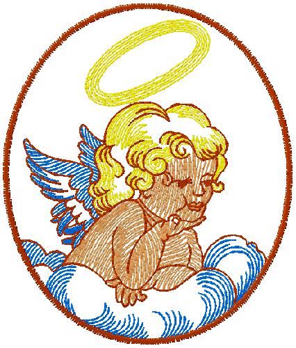 Angle embroidery design