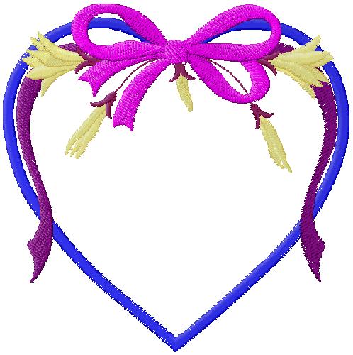 Heart embroidery design