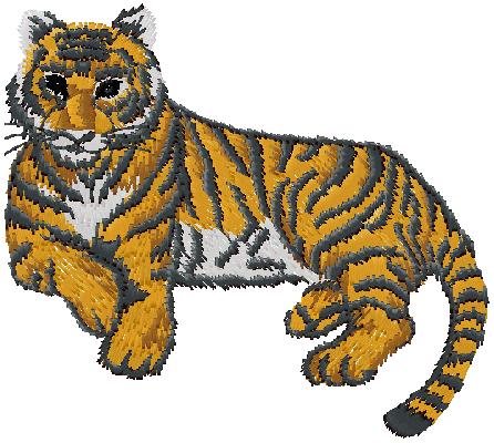 Tiger embroidery design