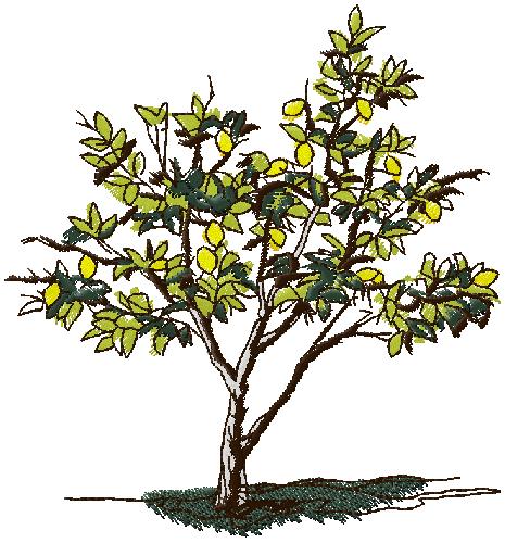 Tree embroidery design