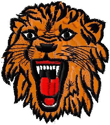 Tiger machine embroidery design