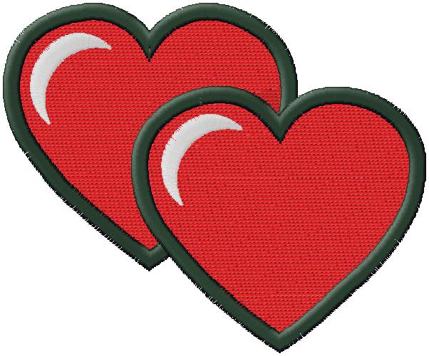 Hearts embroidery design