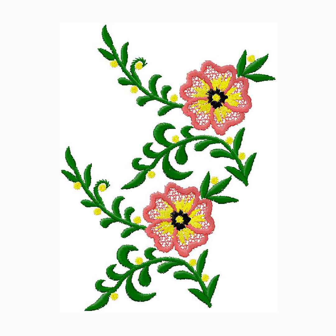 floral embroidery design