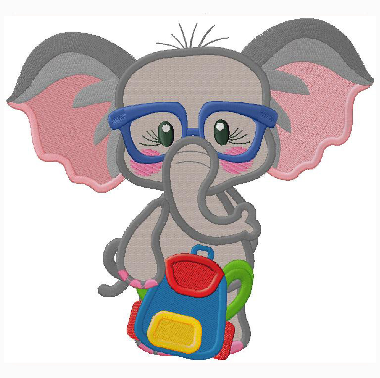 little elephant embroidery design