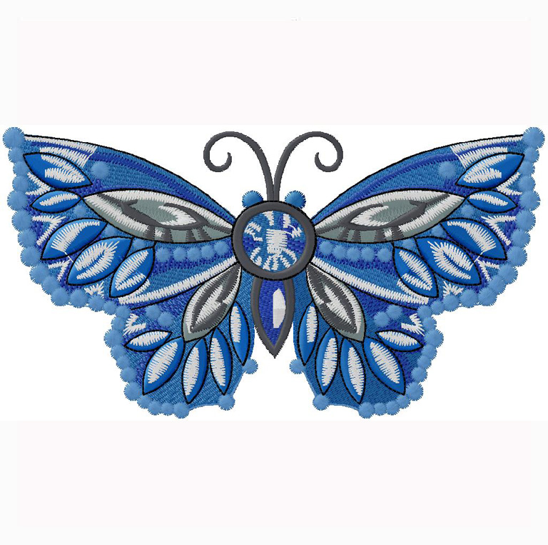 Butterfly machine embroidery design