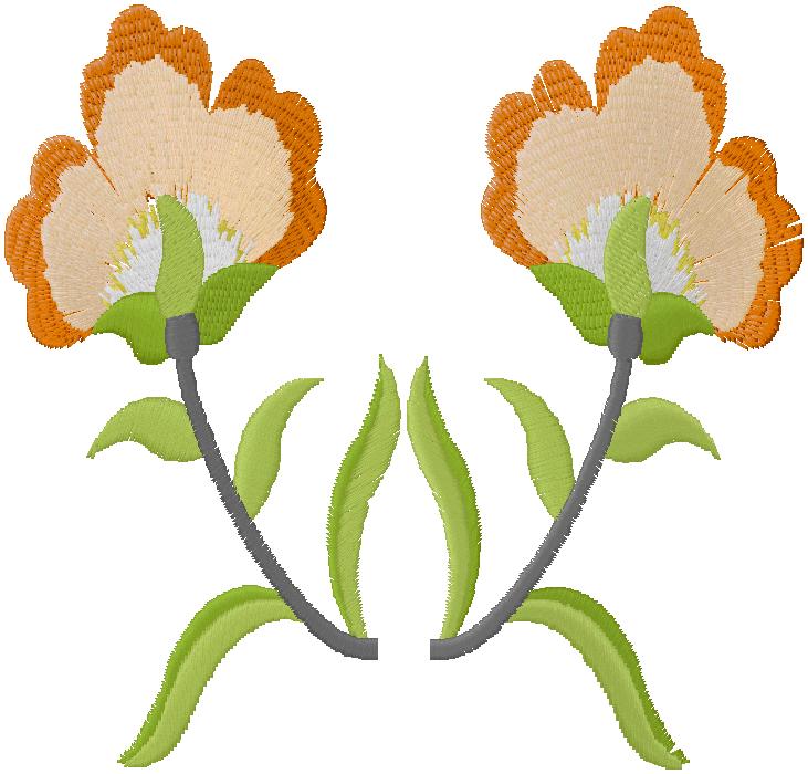 Flowers embroidery design