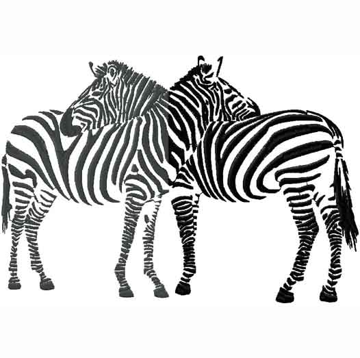 Zebra free embroidery design 