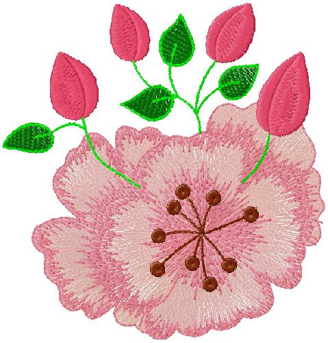 Floral embroidery design