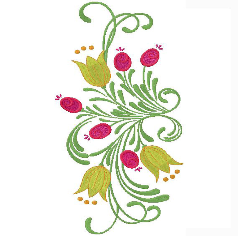 floral embroidery design