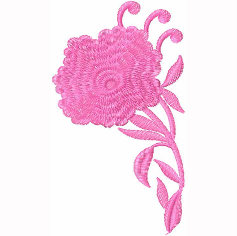  pink flower machine embroidery design