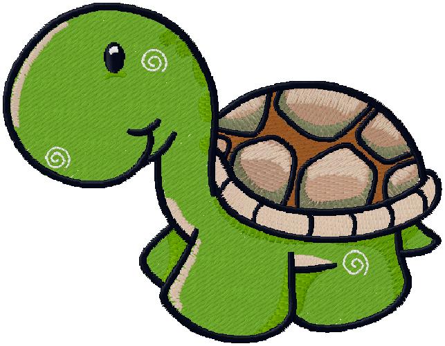 baby turtle embroidery design