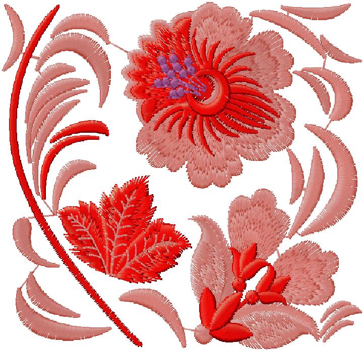 floral embroidery design