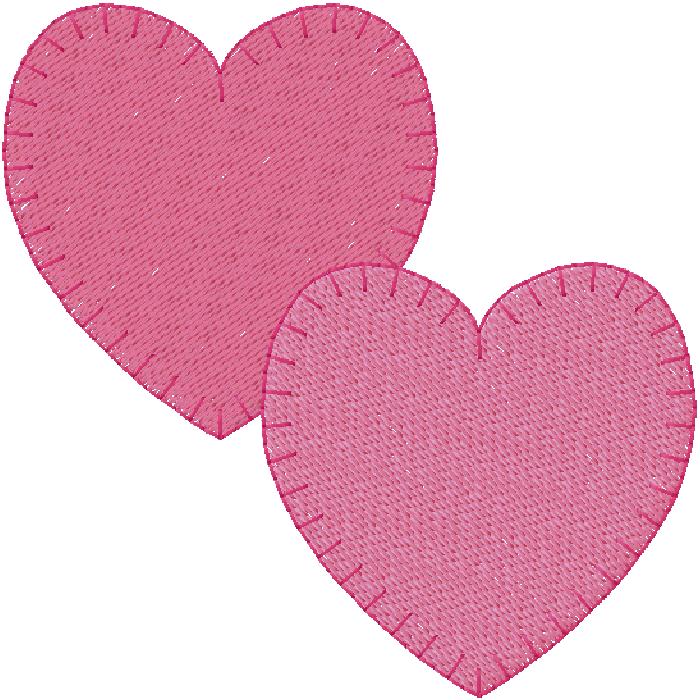 hearts embroidery design – free embroidery design