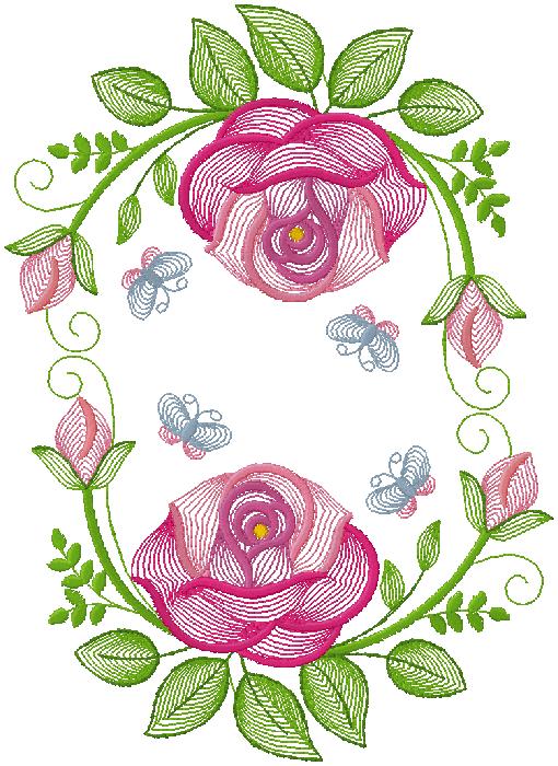 floral embroidery design