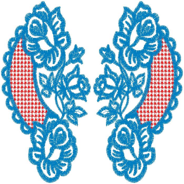 floral pattern embroidery design