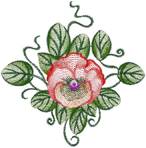 flower embroidery design