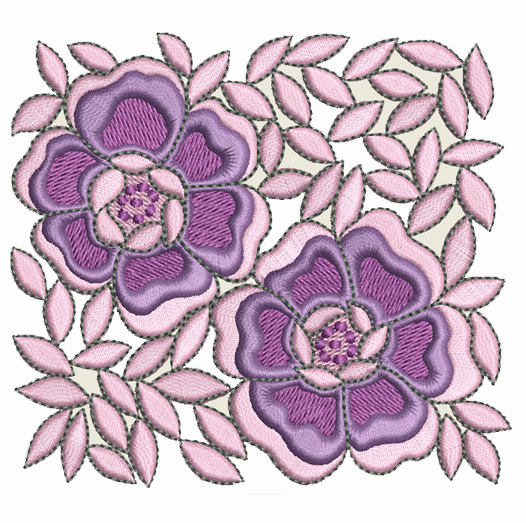 floral embroidery design