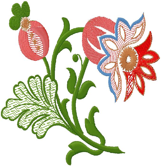 floral embroidery design