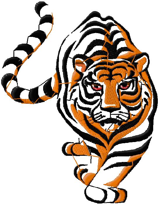 Tiger embroidery design