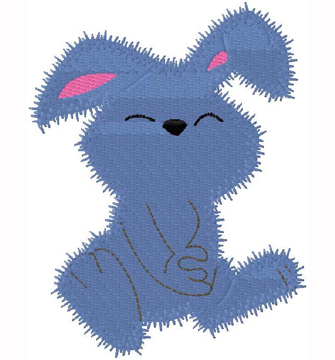 bunny embroidery design