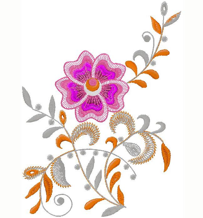 floral embroidery design