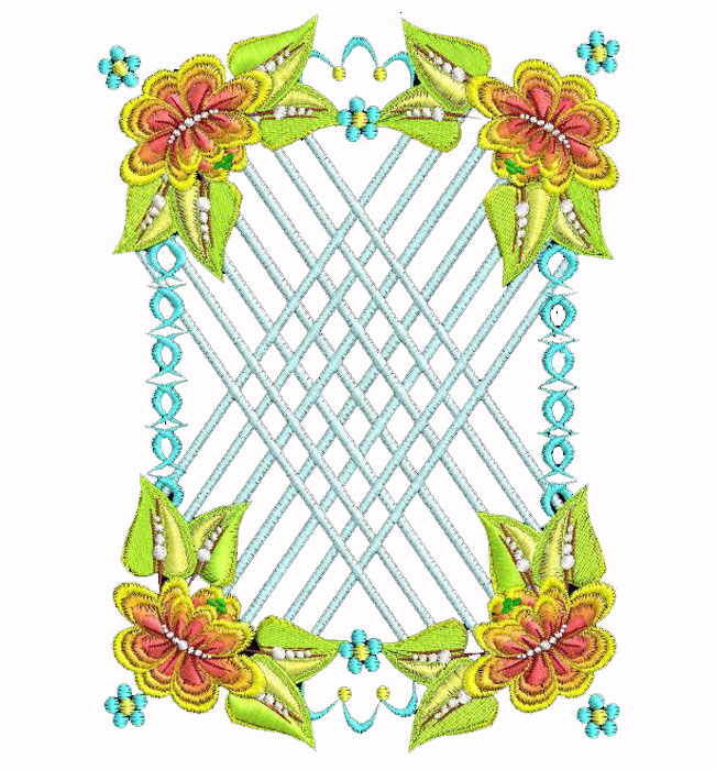 floral pattern embroidery design