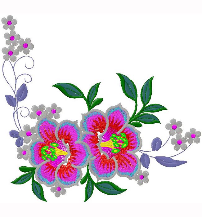 flowers embroidery design