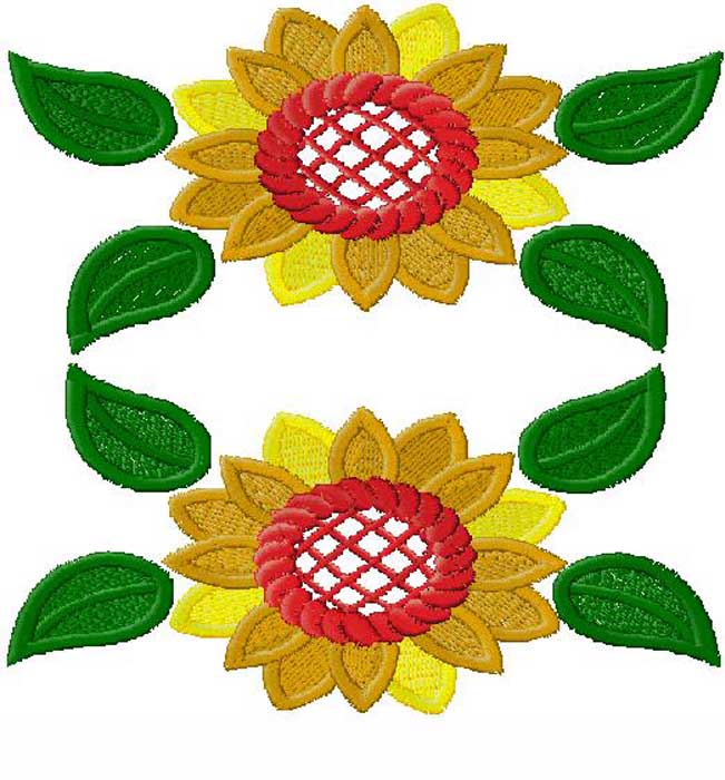 sunflower embroidery design