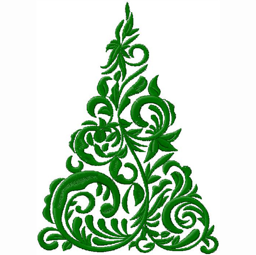 Cristmas tree embroidery Design