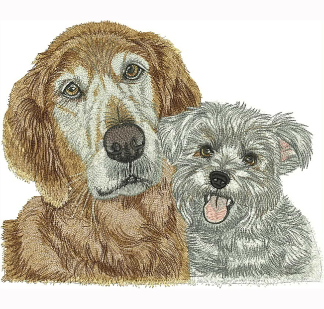 Puppies Machine Embroidery Design