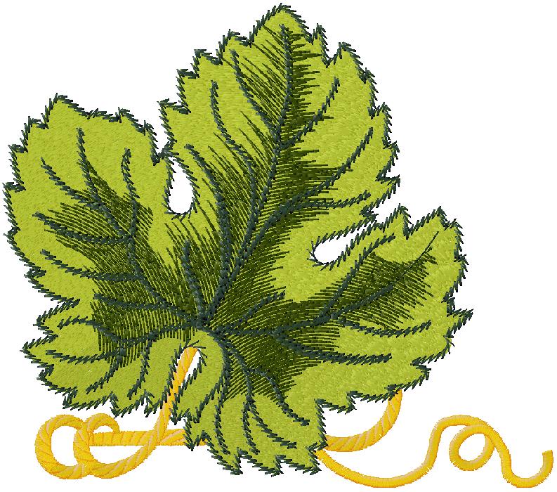 leaf free embroidery Design