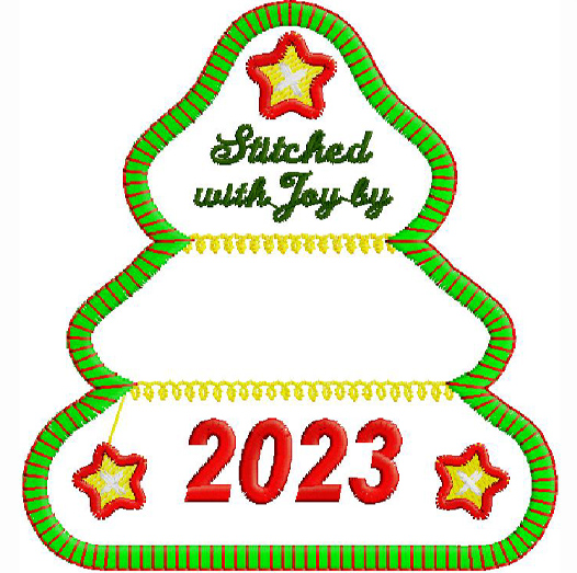 christmas tree 2023 embroidery Design