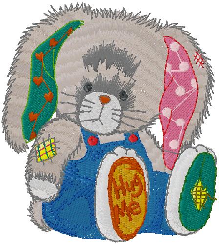 cute bunny embroidery design