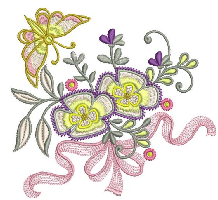 floral embroidery design