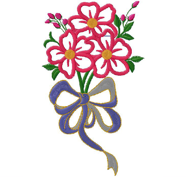 floral machine embroidery design