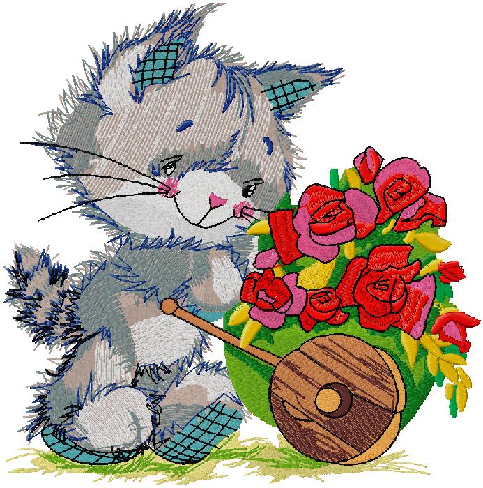 cute Kitty embroidery design