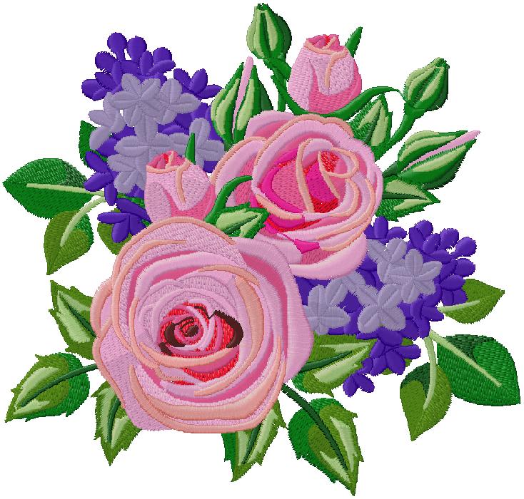 floral embroidery design