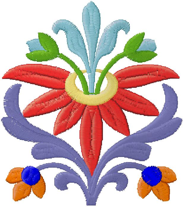 flower machine embroidery design