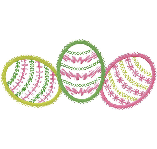 Easter eggs embroidery design