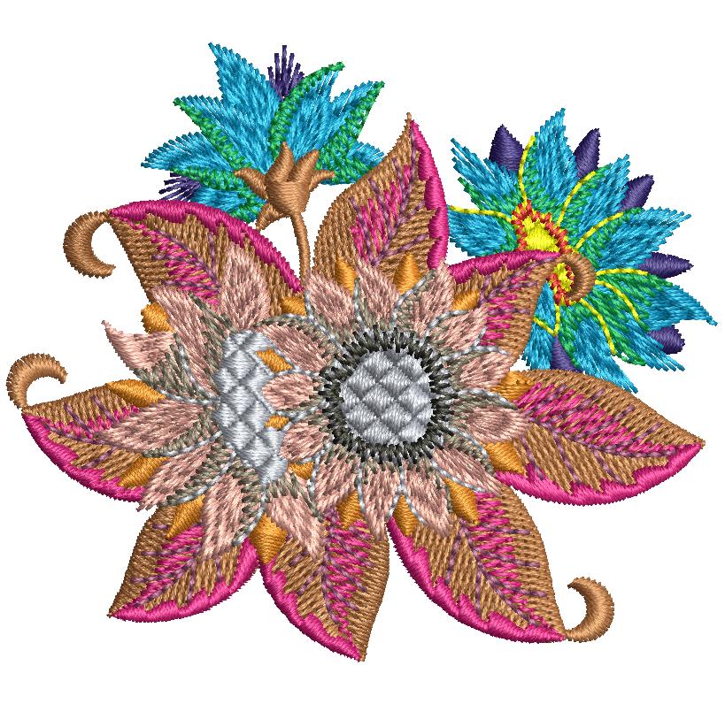 floral embroidery design