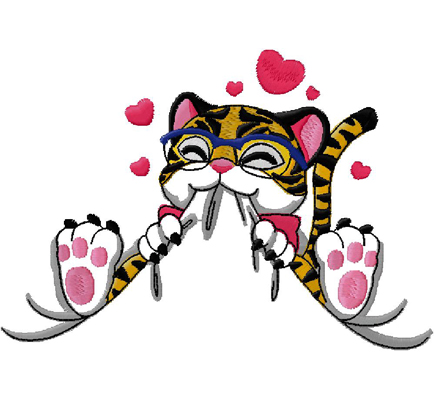 Baby Tiger embroidery design